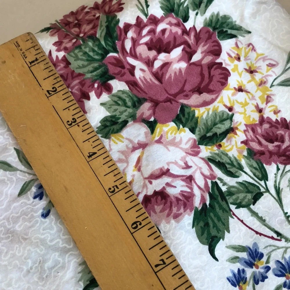 Floral Waverly Twin Flat Sheet White Waverly Flowers Flat Sheet Eyelet